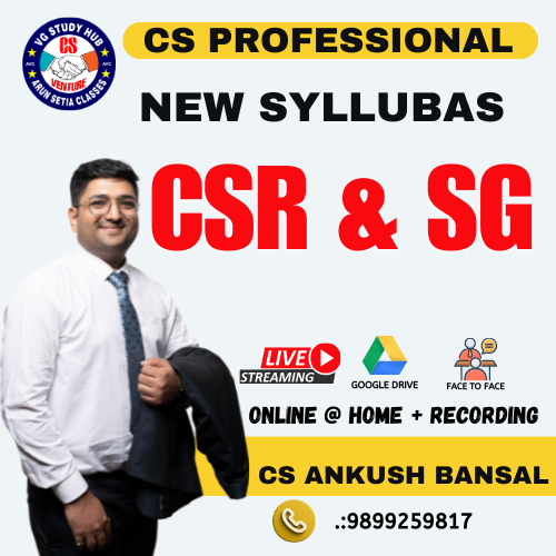 CS PROFESSIONAL LIVE @ HOME (NEW SYLLABUS) CSR & SG