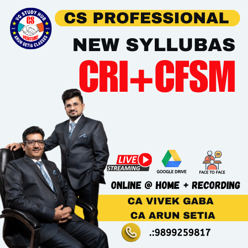 CS PROFESSIONAL LIVE @ HOME (NEW SYLLABUS) CRI + CFSM