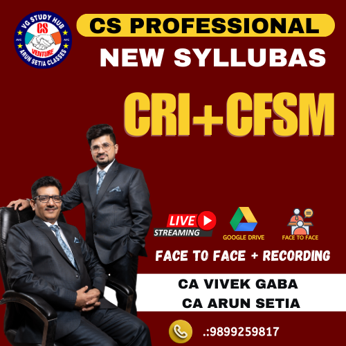 CS PROFESSIONAL F2F (NEW SYLLABUS) CRI + CFSM