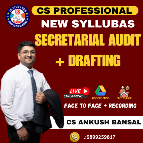 CS PROFESSIONAL F2F (NEW SYLLABUS) SECRETARIAL AUDIT + DRAFTING