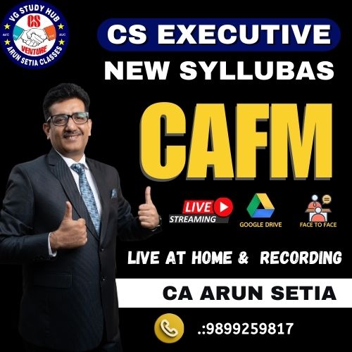 CS EXECUTIVE NEW SYLLABUS LIVE (CAFM)and tax combo
